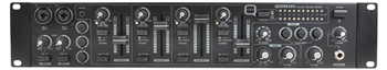 2 Zone Installation Mixer with 4 Dual Stereo Channels + 2 Mic Inputs